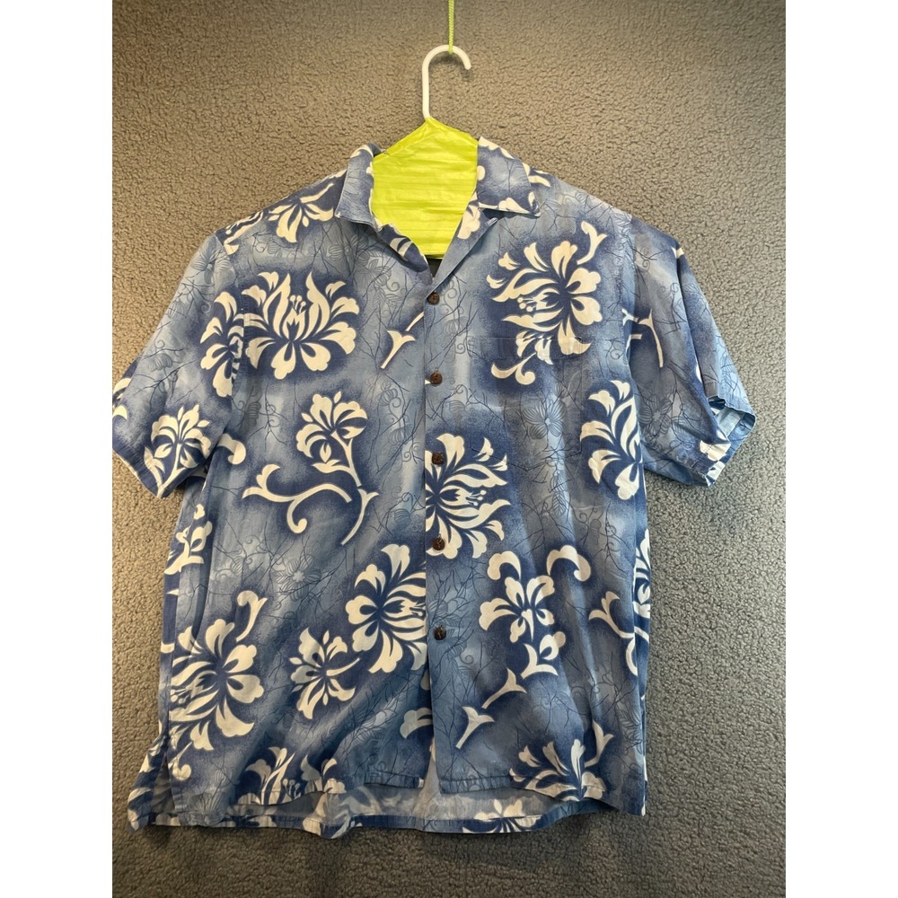 RON JON Surf Shop Hawaiian Button Up Shirt Men's  XL  100% Cotton‎ Casual